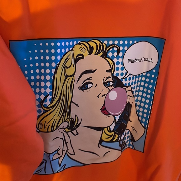 Orange boys lie hoodie one size - Picture 3 of 4